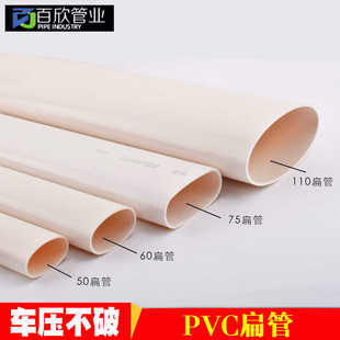 PVC扁管50 63 75 110椭圆管地漏移位器洗衣机下水移位 圆扁管配件