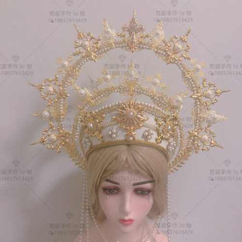 太阳cosplay拍照道具圣母光环