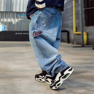 型工装 633版 重磅长裤 压花洗水肥大牛仔裤 牛仔男 ACUSA 裤 JEANS