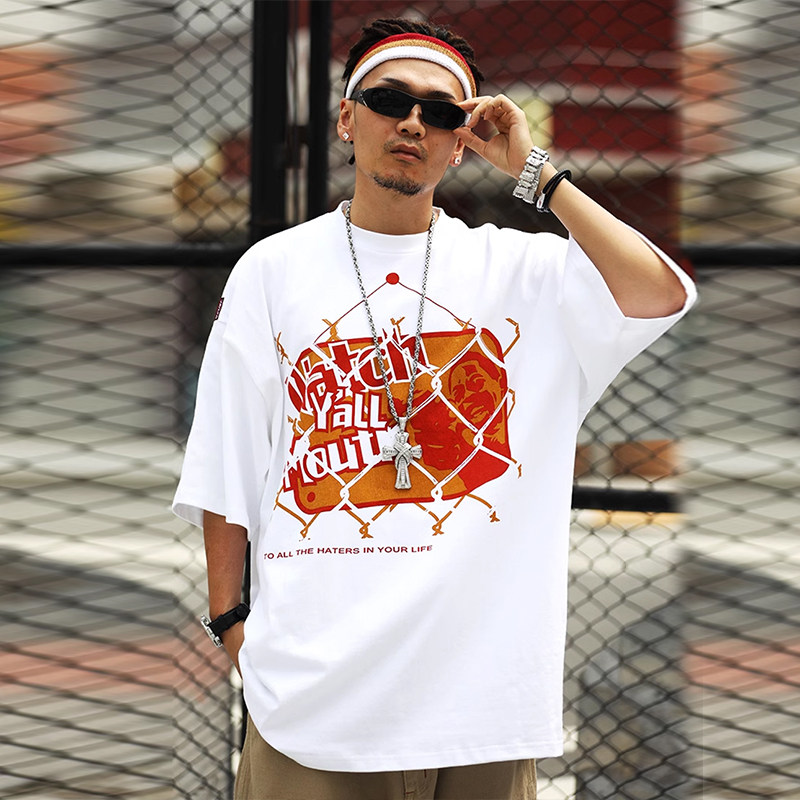 ACUSA美式街头小领口短袖T恤纯棉