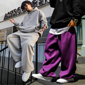 Acusa 长裤 Hiphop嘻哈街舞说唱运动卫裤 街头宽松肥大加绒厚休闲裤