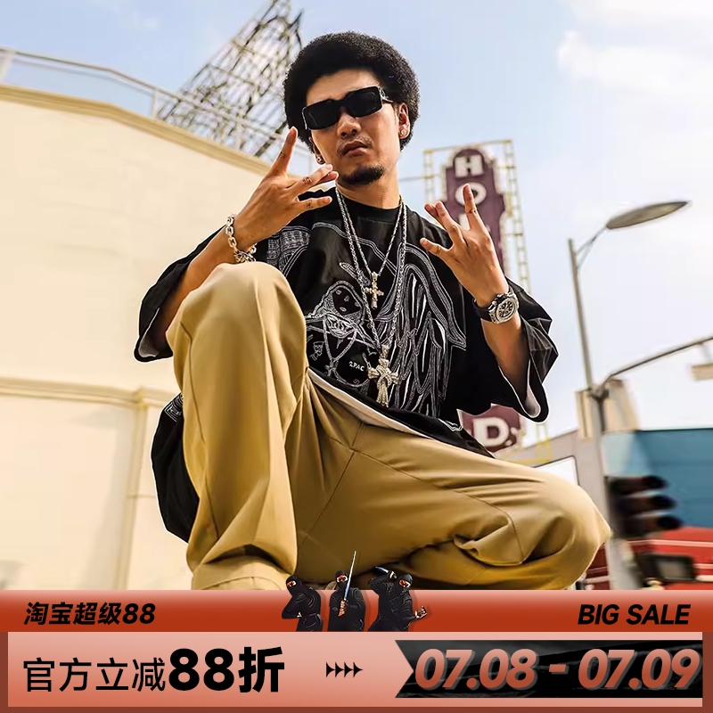 万针刺绣短袖西海岸天使之城