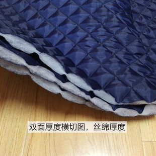 双面藏青色白色黑色绗棉毛呢子夹棉布料面料服装里布内衬复合布料