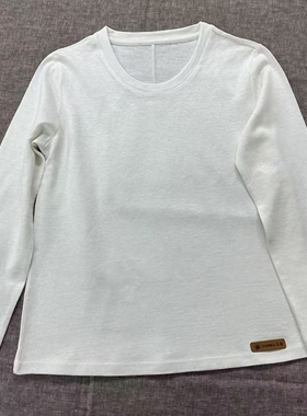 汉麻 圆领白色打底衫 小白T 高克重 针织衫