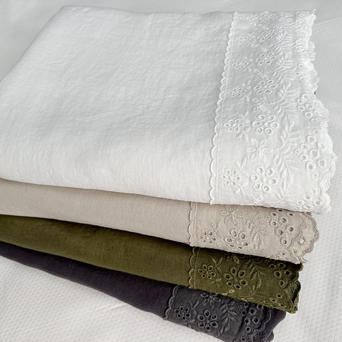 法式复古纯亚麻床单单件