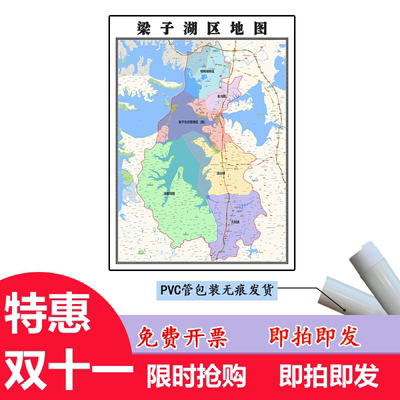 梁子湖区地图1.1m贴图现货高清新款湖北省鄂州市行政交通区域划分