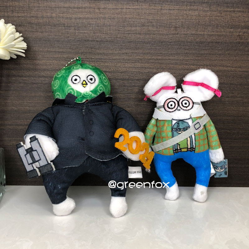 greenfox 日系搞笑卡通动漫初次见面我是松尾毛绒包包挂件鸡和鼠