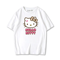 Hello kitty, летняя брендовая футболка с коротким рукавом с круглым воротником, в корейском стиле