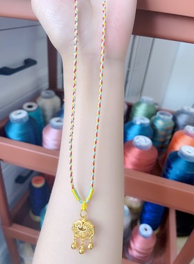 小红书新款多巴胺编织项链