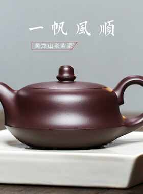 王刚同款正宗紫砂壶原矿老紫泥一