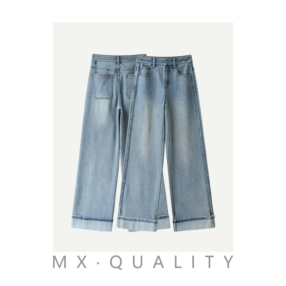 韩氏伊人直筒牛仔裤女2026新款春季小个子高腰宽松显瘦垂感阔腿裤,女装/女士精品,牛仔裤,淘宝优惠券,粉丝福利购,淘宝优惠卷