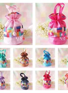 韩国传统工艺品/韩式福袋拎包/麻料收纳袋HE-D1073