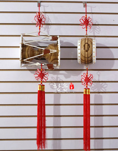 韩国传统工艺品/大号平安长寿长鼓和圆鼓挂件/餐馆壁饰/HE-PA1010
