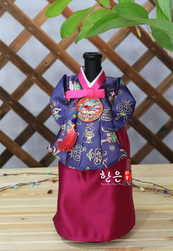韩国原装进口洋酒衣服/葡萄酒韩服/酒瓶衣服/摆设韩服/HE-WW1020