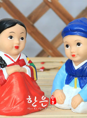 韩国进口树脂人偶硬币存钱罐娃娃