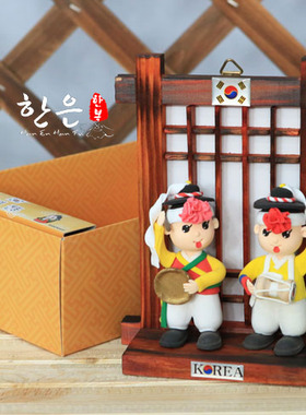 韩国进口 农乐舞韩服娃娃/家居、韩食馆专用摆设品/HE-WW1239