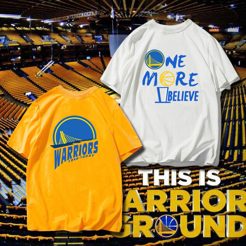 勇士Warriors库里篮球运动可定制纯棉短袖T恤大码宽松透气半袖t恤