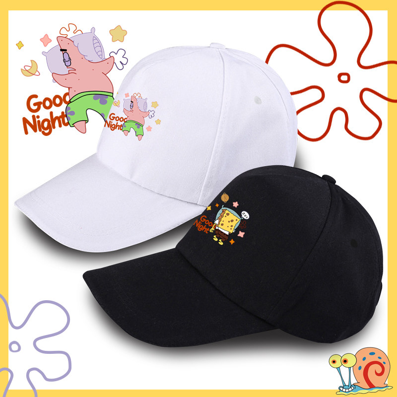 欧美动漫海绵宝宝运动防晒鸭舌帽情侣闺蜜派大星可定制韩版棒球帽