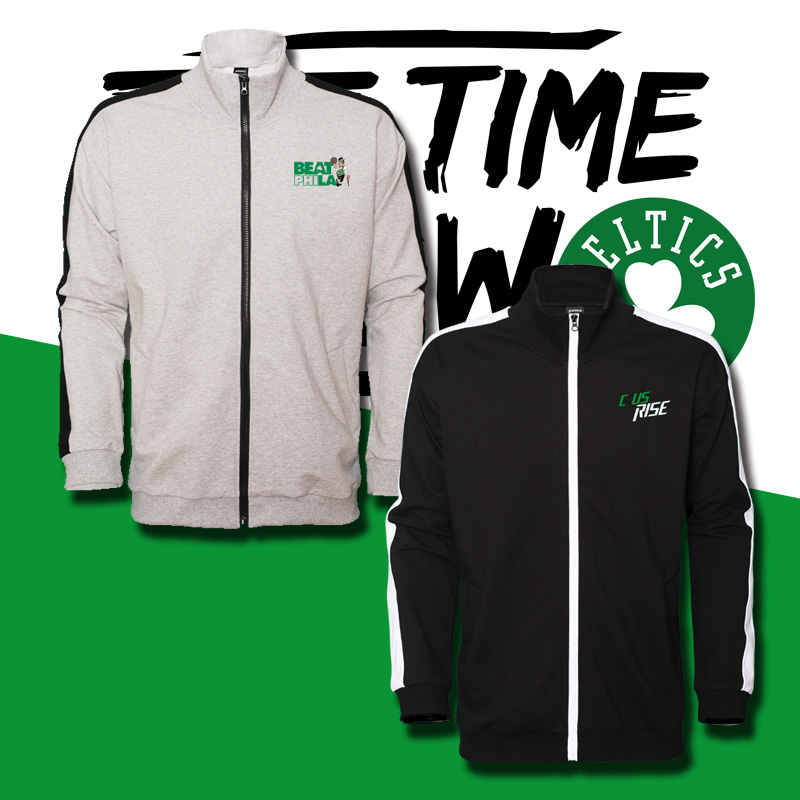 凯尔特人篮球三叶草凯里欧文外套