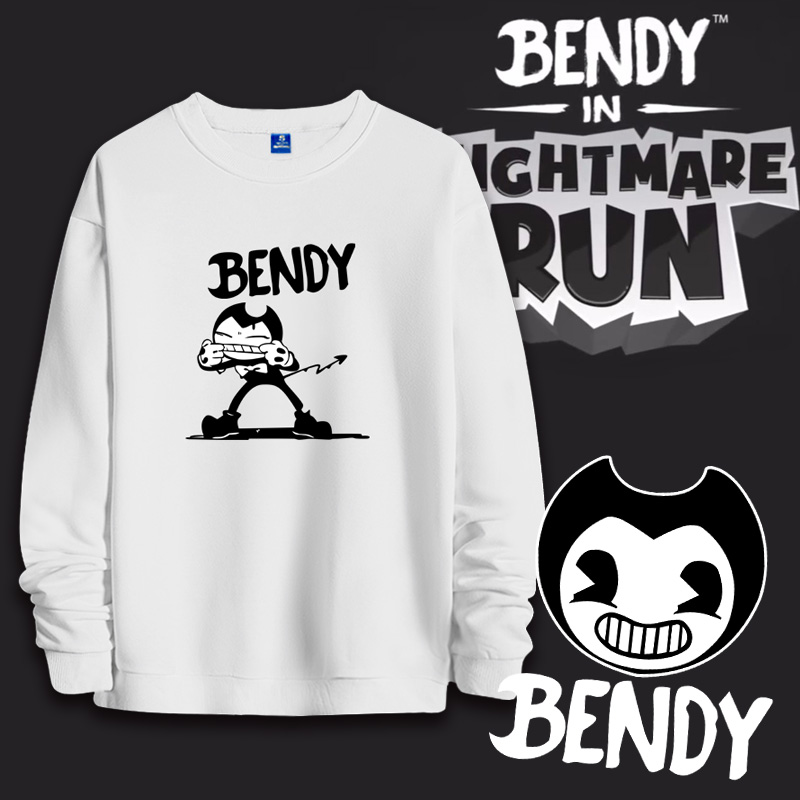 班迪与墨水机器bendy套头圆领