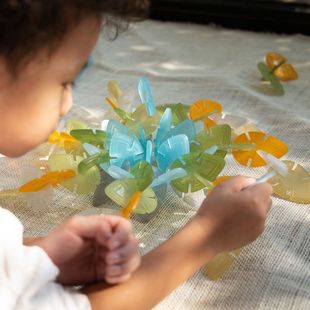 guidecraft儿童自然大片雪花片积木拼装 stuff拼插玩具 片益智tot