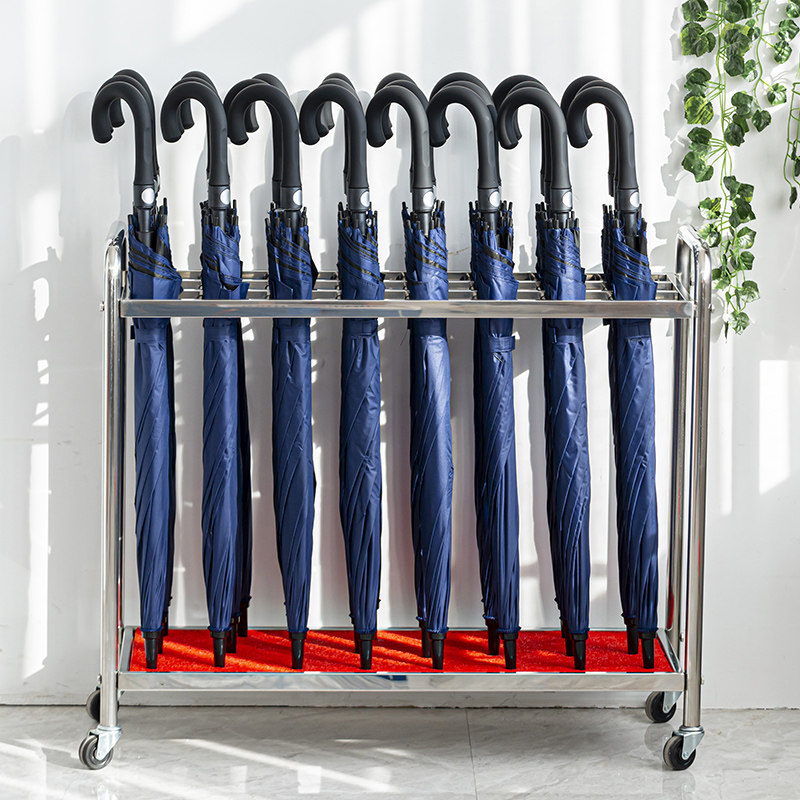 24头方格不锈钢雨伞架 无锁 时尚创意伞架存伞架落地放置收纳架