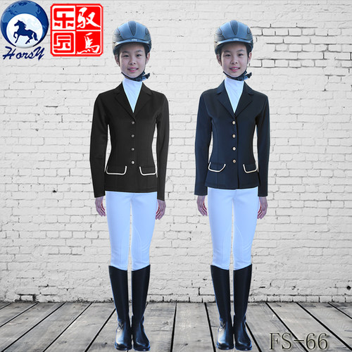 瑞典进口儿童骑士服骑马服装比赛服装训练服男女童马术比赛服装备 - 封面