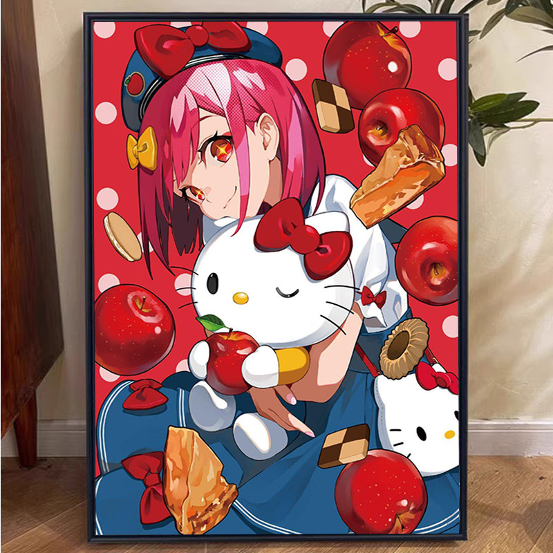 三丽鸥HelloKitty拟人钻石画手工diy十字绣2025新款哈喽kt贴钻画