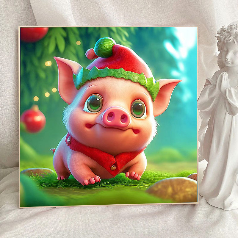 十二生肖钻石画萌宠小猪可爱卡通十字绣新款满钻diy手工钻石画潮