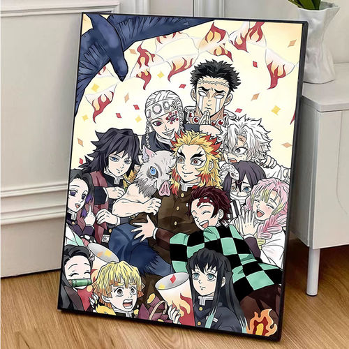 鬼灭之刃全员数字油画手工diy