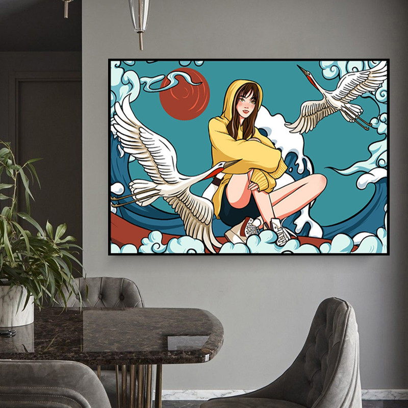 手工钻石画满钻国潮十字绣2021年新款线绣客厅卧室时尚装饰中国风