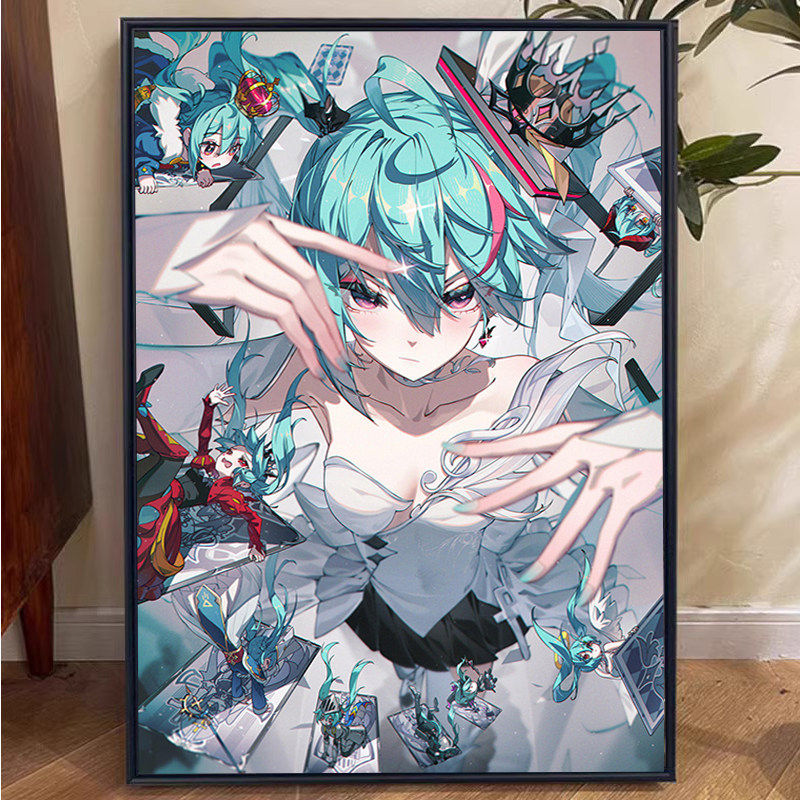 未来初音高级感5d钻石画手工diy粘贴钻画二次元卡通高颜值十字绣,居家布艺,钻石绣,淘宝优惠券,粉丝福利购,淘宝优惠卷