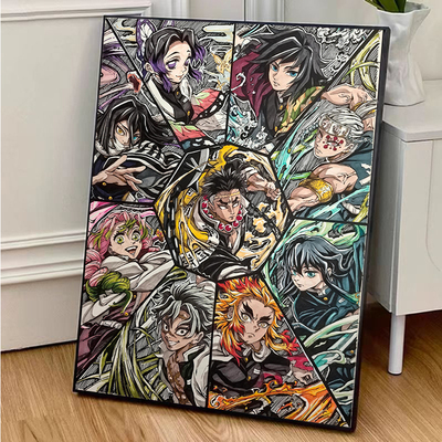 鬼灭之刃全员数字油画手工diy