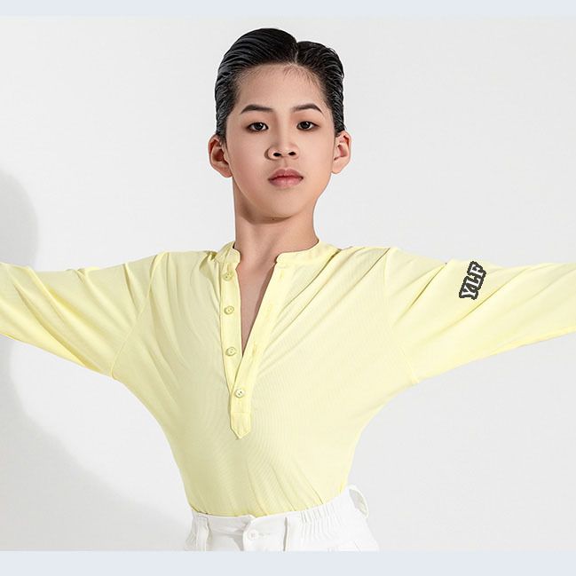 拉丁舞服新款多巴胺男女款长袖上衣早春练功服高级上衣训练服