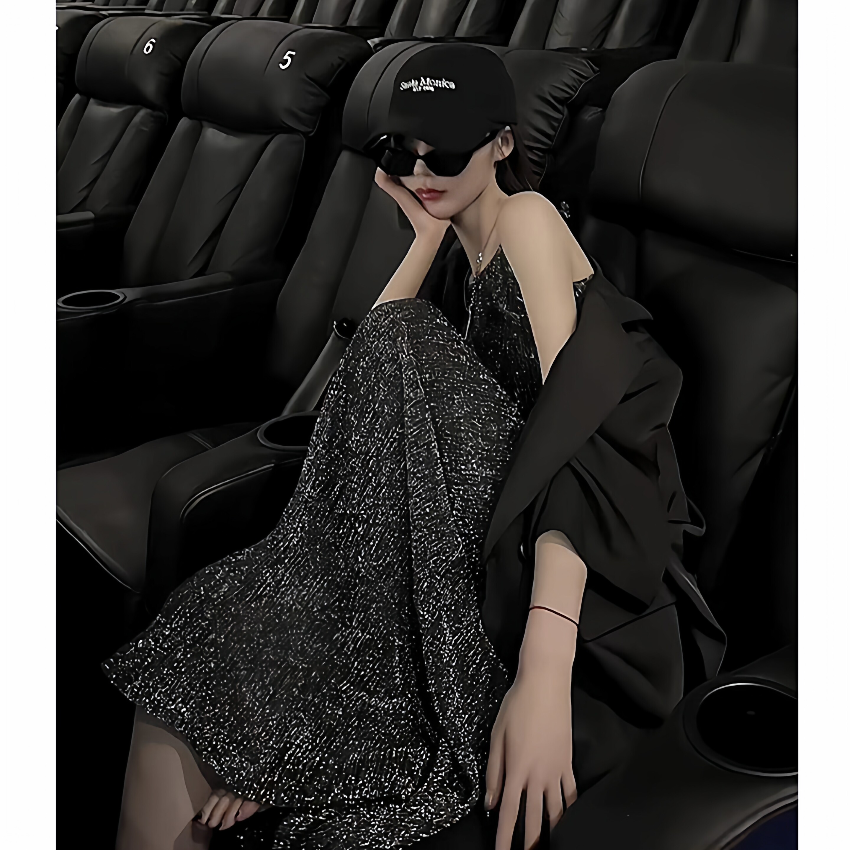 高级感大码肌理感西装银丝亮片连衣裙两件套2026春夏新款套装裙子