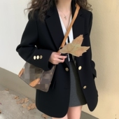 加棉加厚保暖西装 通勤女装 外套胖mm高级感西服2025年秋冬新款 大码