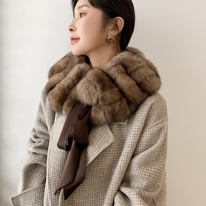 俄罗斯韩版冬季皮草貂毛围巾