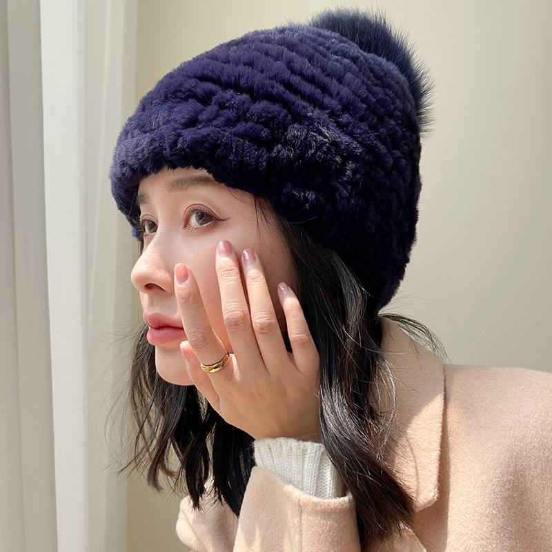 出游皮草帽子女士球球韩版秋冬