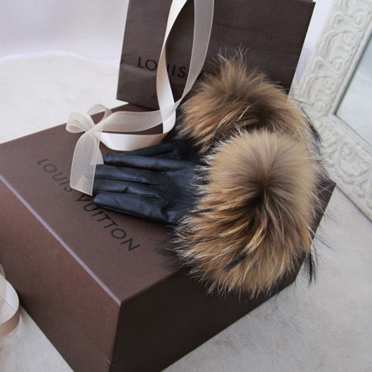 皮草秘密品质时髦貉子毛手套