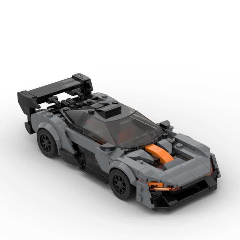 moc兼容乐高积木8格迈凯伦塞纳gtr赛车f1模型车模玩具套装礼物男