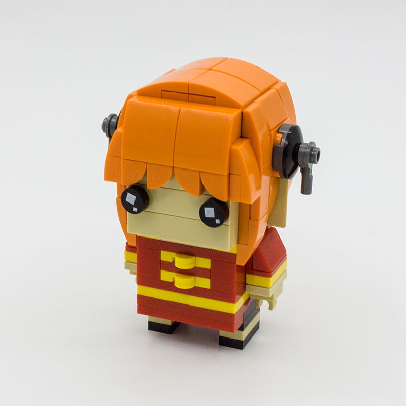 银魂动漫moc积木神乐周边手办拼装模型玩具网红方头人仔人物摆件