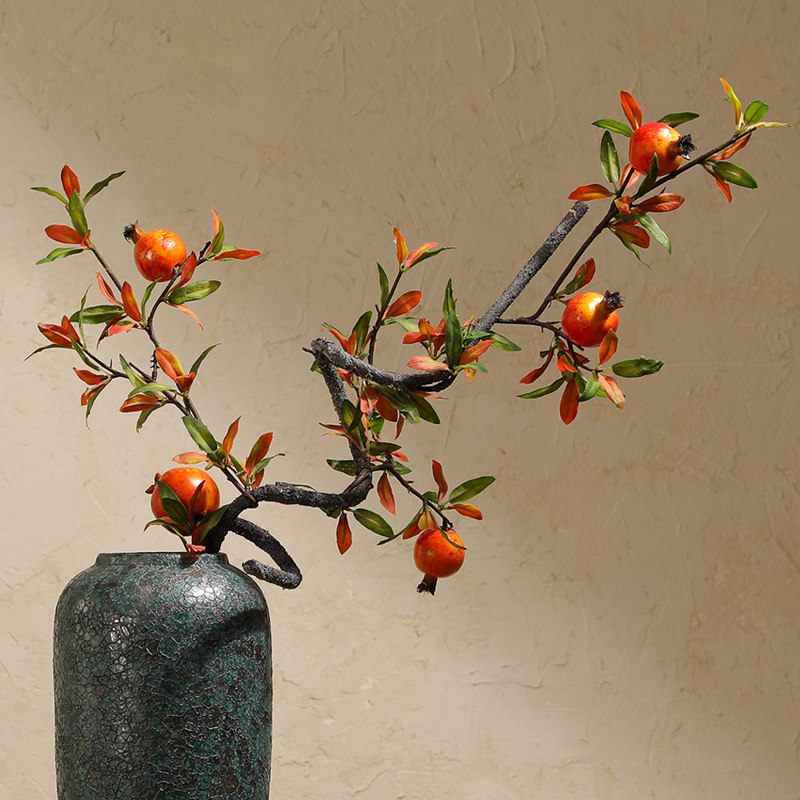 仿真石榴长树枝落地仿真花植物家居装饰客厅假花石榴果子造型树藤,家居饰品,仿真花/假花,淘宝优惠券,粉丝福利购,淘宝优惠卷