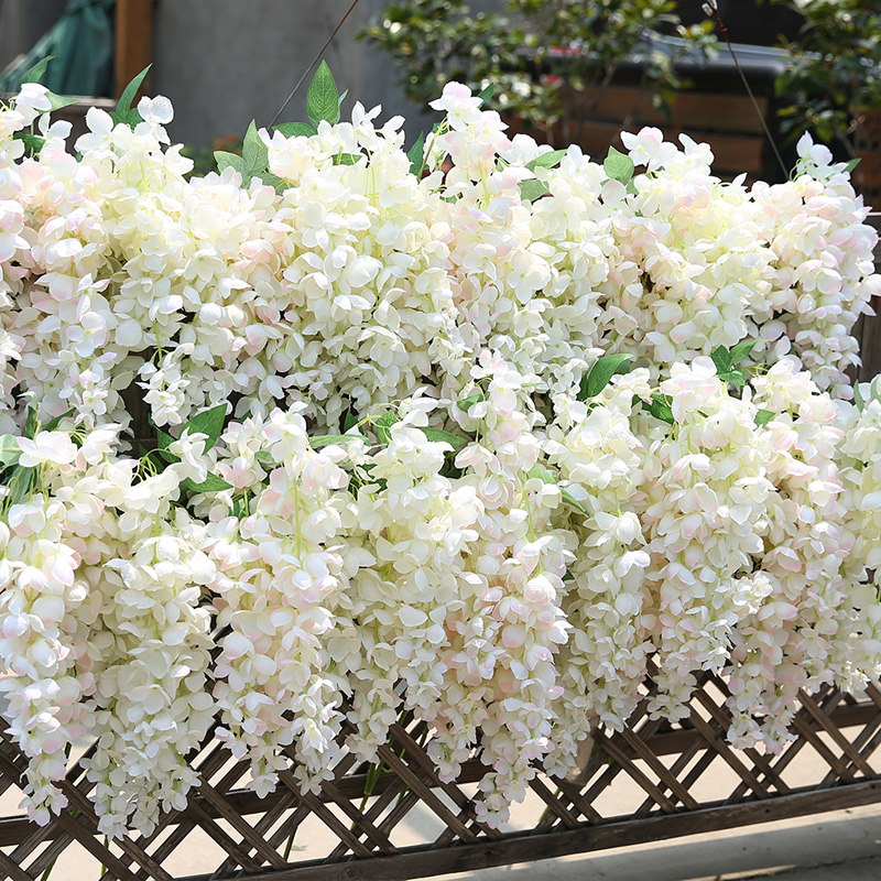 仿真铃兰紫藤假花紫罗兰吊顶花藤条藤蔓植物室内婚庆花艺装饰摆件