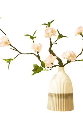 中式仿真腊梅花艺桃花茶室日式