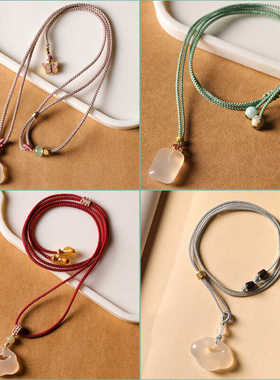 小众设计感髓祥云如意无事牌项链