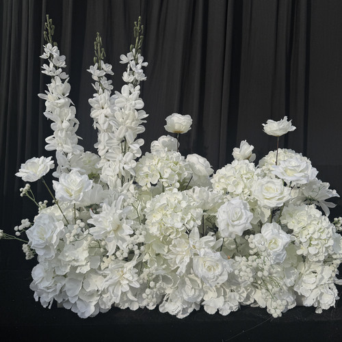 涤纶绣球绢花婚庆白色婚礼排花