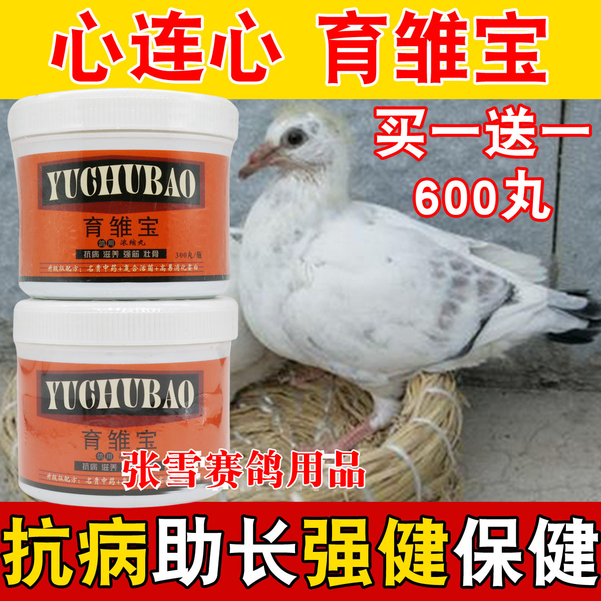 心连心鸽药育雏宝买一送一信鸽药赛鸽保健幼鸽丸育雏宝鸽子药大全