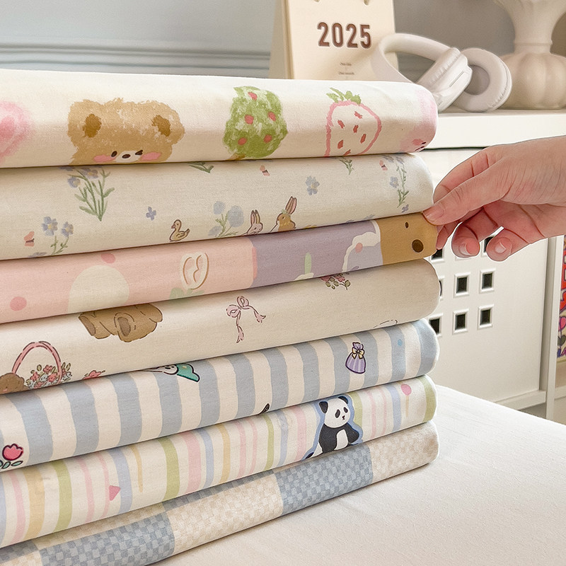 纯棉卡通单床单学生宿舍床单单人床单双人床单全棉儿童床单被单子