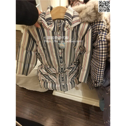 力高童装羽绒服保暖中长款外套