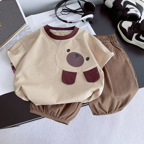 夏季洋气两件套宝宝卡通休闲衣服